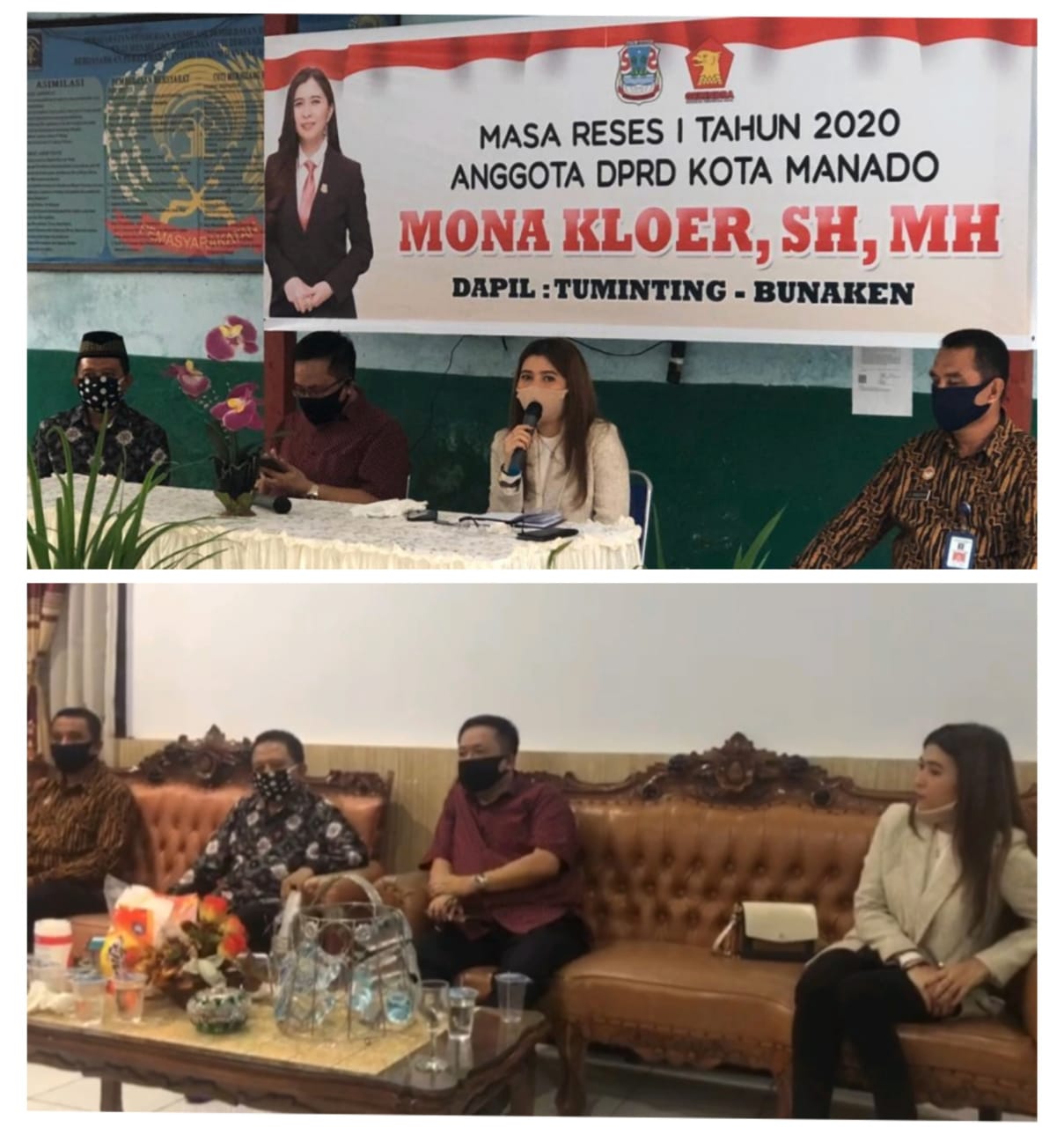 Mona Kloer SH MH Reses di Lapas Tuminting, Pemulihan Infrastruktur Tersampaikan